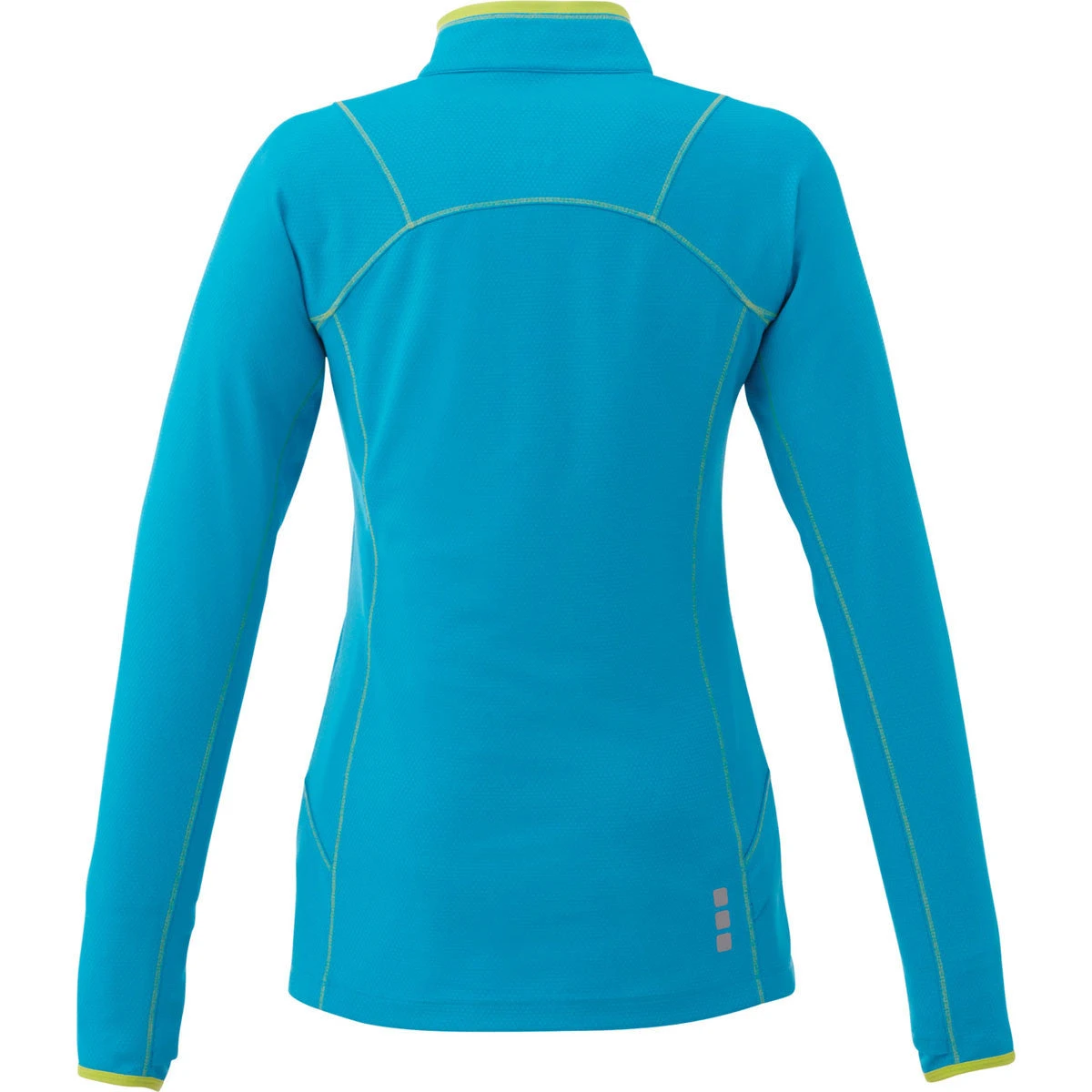 Elevate Women's Aspen Blue/Hi-Liter Green Knew Knit Half Zip 4 Elevate Women's Aspen Blue/Hi-Liter Green Knew Knit Half Zip - Image 2