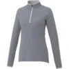 Elevate Women's Steel Grey Knew Knit Half Zip