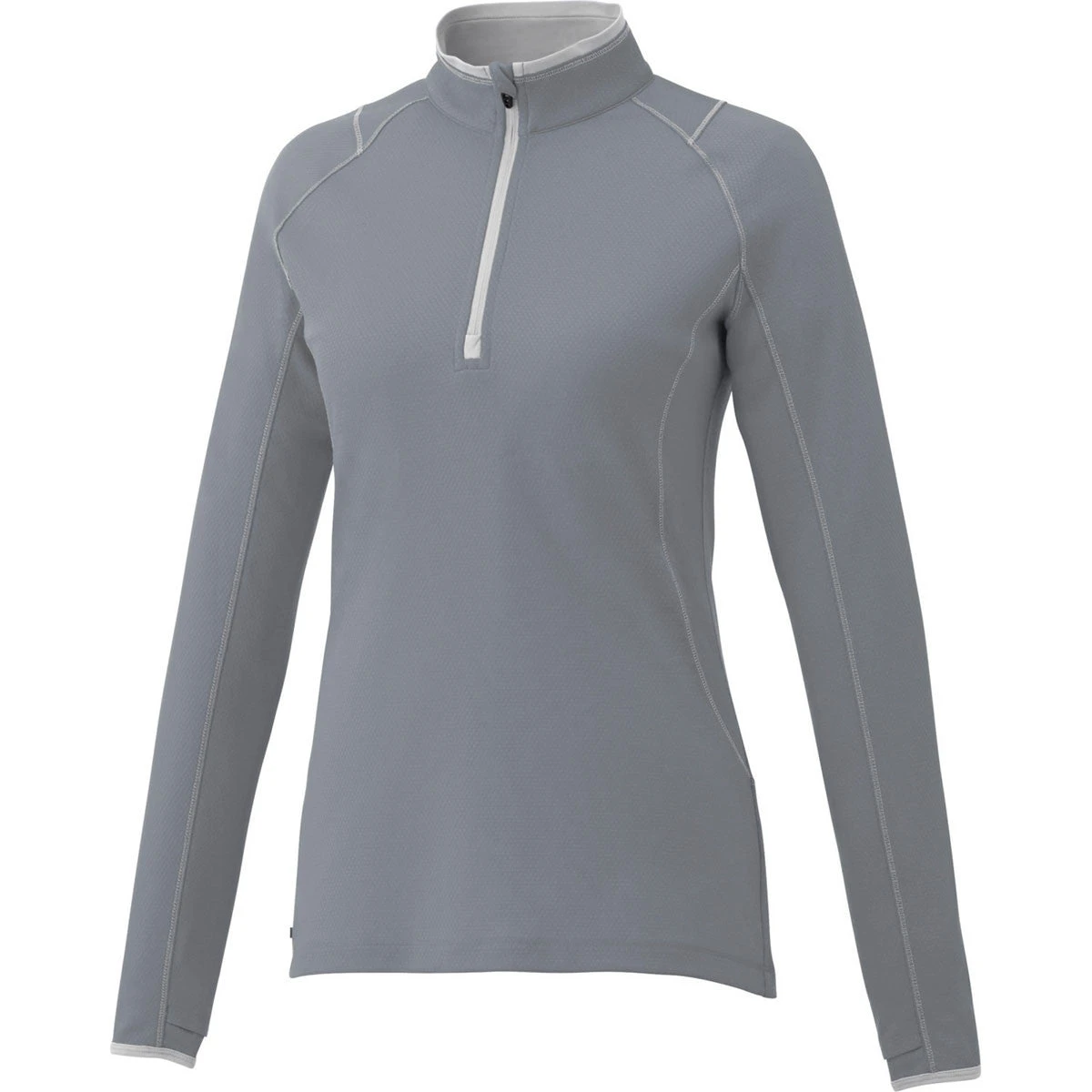Elevate Women's Steel Grey Knew Knit Half Zip 3 Elevate Women's Steel Grey Knew Knit Half Zip