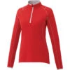 Elevate Women's Team Red Knew Knit Half Zip