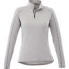 Elevate Women's Silver Heather Taza Knit Quarter Zip