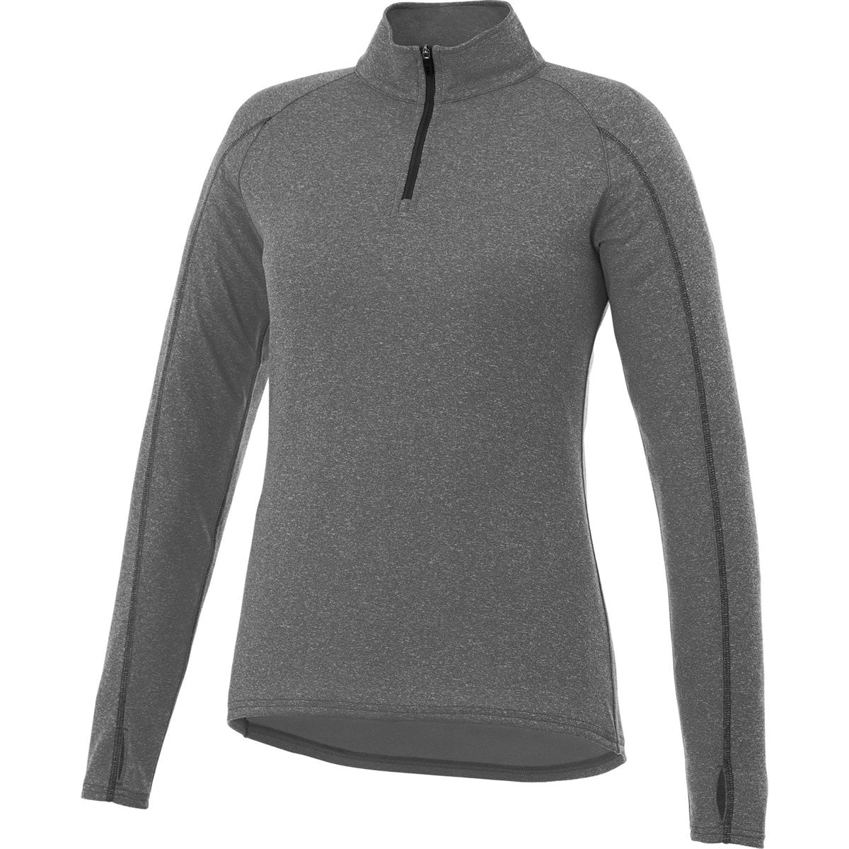 Elevate Women's Heather Dark Charcoal Taza Knit Quarter Zip 3 Elevate Women's Heather Dark Charcoal Taza Knit Quarter Zip