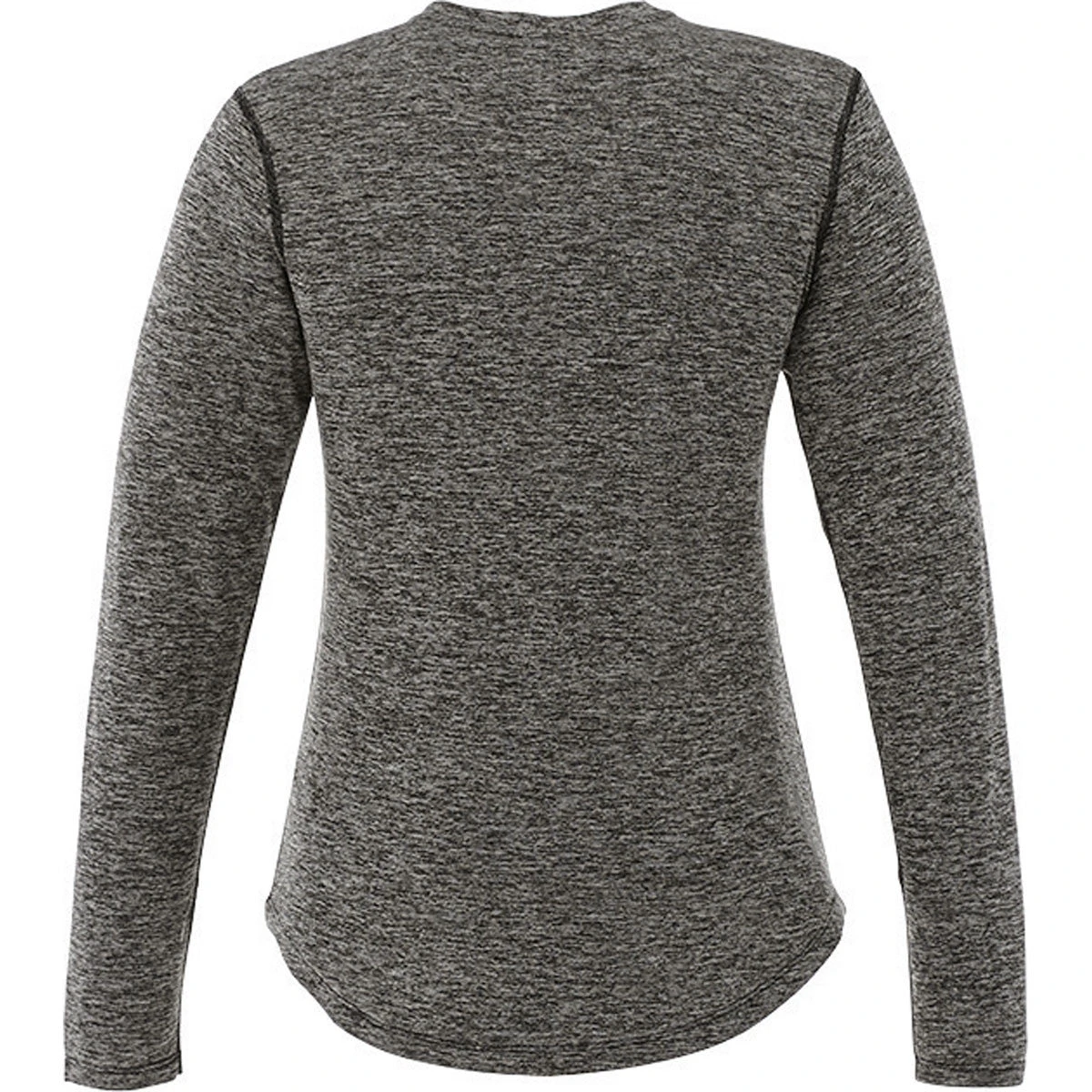 Elevate Women's Heather Dark Charcoal Quadra Long Sleeve Shirt 4 Elevate Women's Heather Dark Charcoal Quadra Long Sleeve Shirt - Image 2