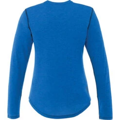 Elevate Women's Olympic Blue Heather Quadra Long Sleeve Shirt -Elevate TM97812 Olympic Blue Heather B