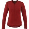 Elevate Women's Vintage Red Heather Quadra Long Sleeve Shirt -Elevate TM97812 Vintage Red Heather F