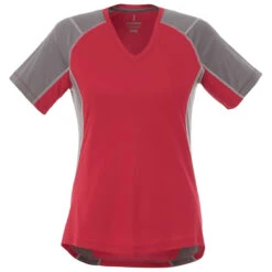 Elevate Women's Team Red/Steel Grey Taku Short Sleeve Tech Tee
