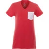 Elevate Women's Team Red Heather/White Monroe Short Sleeve Pocket Tee