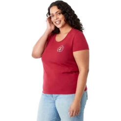 Elevate Women's Vintage Red Somoto Eco Short Sleeve Tee -Elevate TM97873 Vintage Red HTS