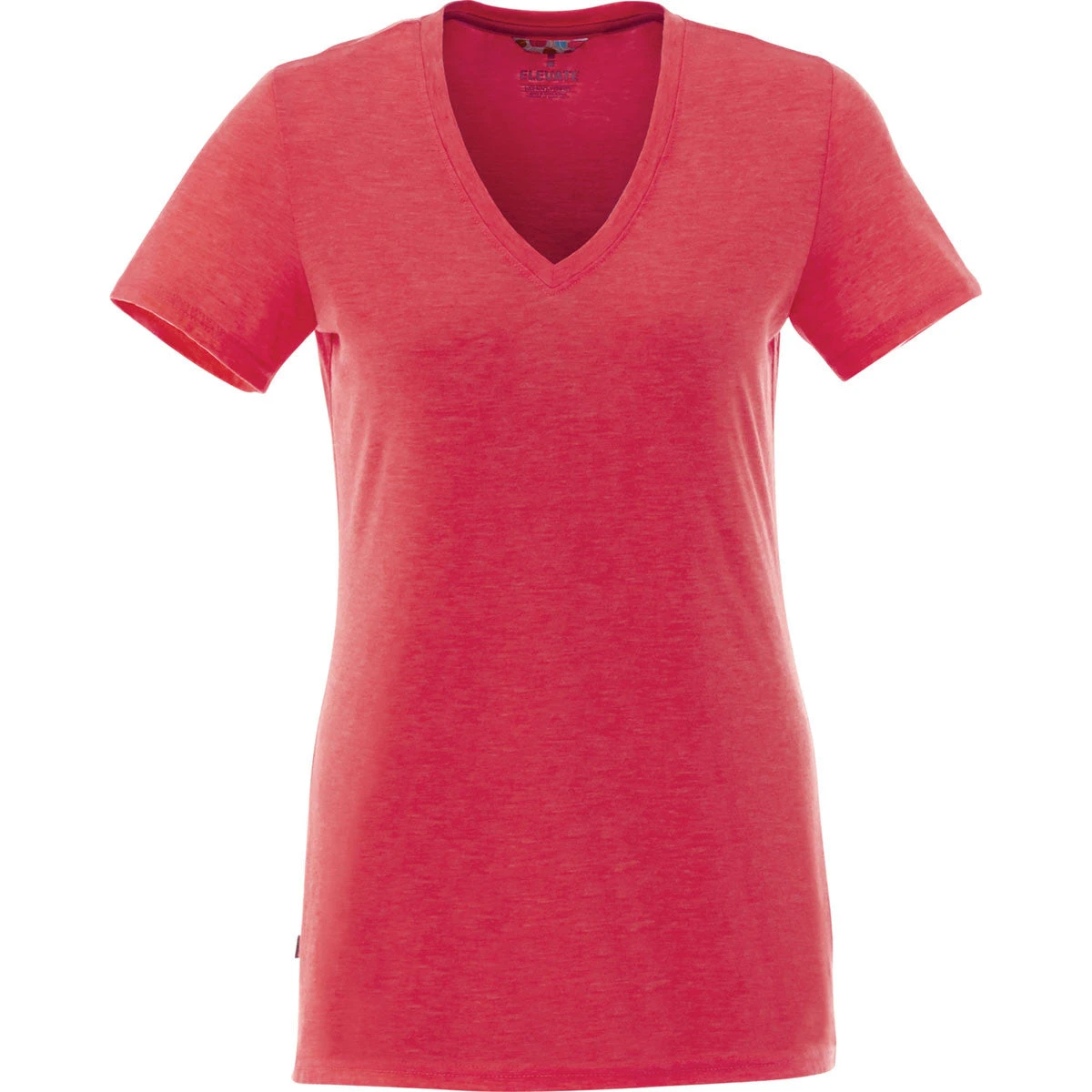 Elevate Women's Team Red Heather Sarek V-Neck Short Sleeve Tee 3 Elevate Women's Team Red Heather Sarek V-Neck Short Sleeve Tee