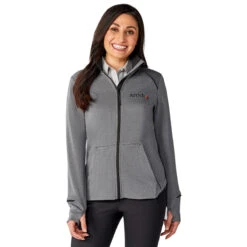 Elevate Women's Black/Heather Charcoal Tamarack Full Zip Jacket 9 Elevate Women's Black/Heather Charcoal Tamarack Full Zip Jacket -Elevate TM98137 995 HTF