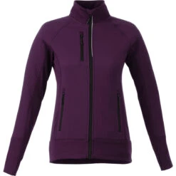 Elevate Women's Dark Plum Panorama Hybrid Knit Jacket