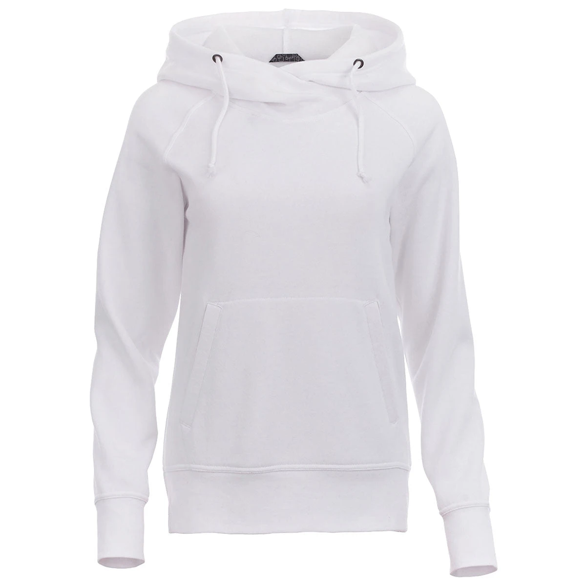 Elevate Women's White Dayton Fleece Hoody 3 Elevate Women's White Dayton Fleece Hoody