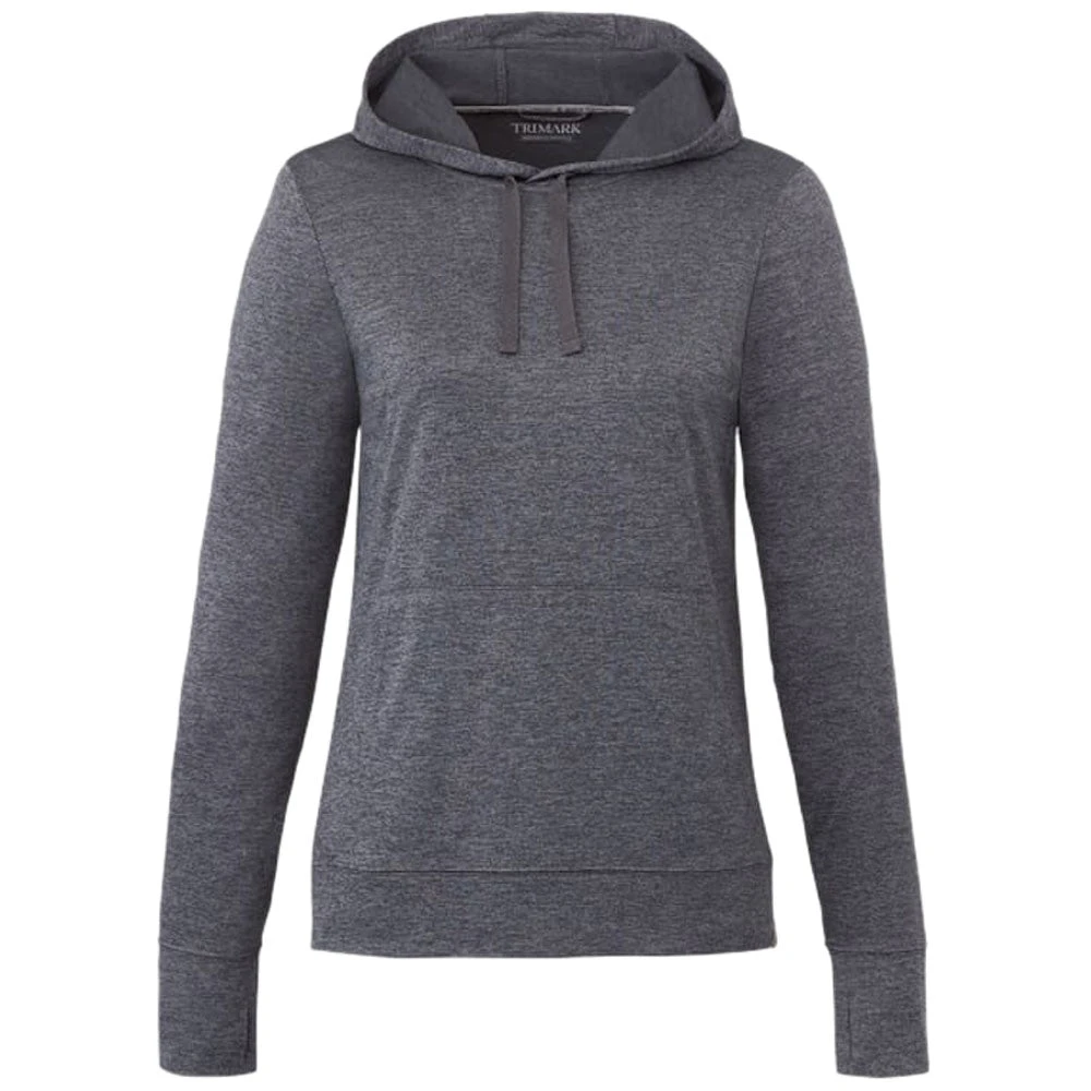 Elevate Women's Heather Dark Charcoal Lavar Eco Knit Hoody 3 Elevate Women's Heather Dark Charcoal Lavar Eco Knit Hoody