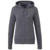 Elevate Women's Heather Dark Charcoal Argus Eco Fleece Full Zip Hoody -Elevate TM98223 Heather Dark Charcoal F