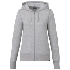 Elevate Women's Heather Grey Argus Eco Fleece Full Zip Hoody
