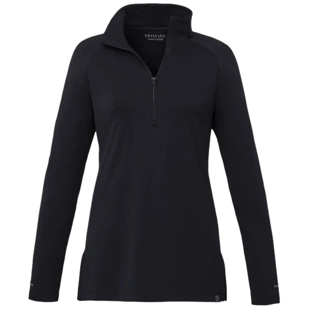 Elevate Women's Black Asgard Eco Knit Quarter Zip 3 Elevate Women's Black Asgard Eco Knit Quarter Zip