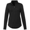 Elevate Women's Black Rigi Eco Knit Quarter Zip -Elevate TM98311 Black F