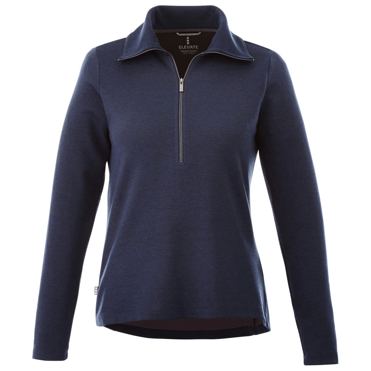 Elevate Women's Metro Blue Heather Stratton Knit Half Zip 3 Elevate Women's Metro Blue Heather Stratton Knit Half Zip
