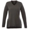 Elevate Women's Heather Dark Charcoal Bromley Knit V-Neck 1 Elevate Women's Heather Dark Charcoal Bromley Knit V-Neck -Elevate TM98614 Heather Dark Charcoal F