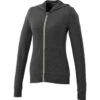 Elevate Women's Heather Dark Charcoal Garner Knit Full Zip Hoody -Elevate TM98731 Heather Dark Charcoal F