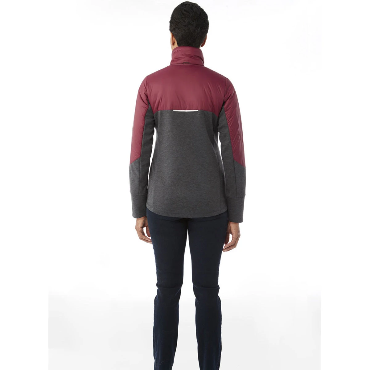 Elevate Women's Maroon/Heather Dark Charcoal Fernie Hybrid Insulated Jacket 6 Elevate Women's Maroon/Heather Dark Charcoal Fernie Hybrid Insulated Jacket - Image 4