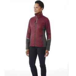 Elevate Women's Maroon/Heather Dark Charcoal Fernie Hybrid Insulated Jacket 11 Elevate Women's Maroon/Heather Dark Charcoal Fernie Hybrid Insulated Jacket -Elevate TM99555 384 HTS